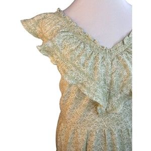 KESTAN Green Tiered mini Dress Sleeveless A-Line Shift Size M